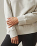 Women's Relaxed French Terry Crew - Malt White
